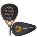 GP Pro Elite + Premium Zip Case | Carbon Fibre Padel Racket | Golden Padel